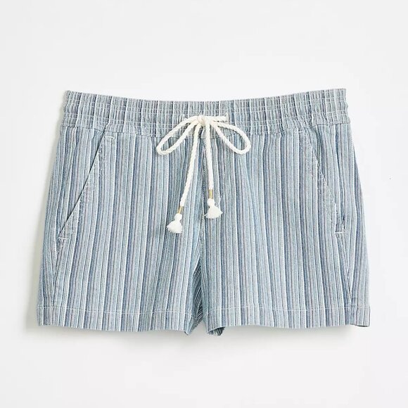 LOFT Pants - LOFT Women's XL Cotton Blend Pull On Shorts in Blue Stripe
